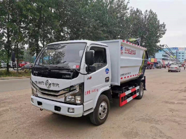 東風(fēng)小多利卡國(guó)六藍(lán)牌無(wú)泄漏自裝卸(掛桶)式垃圾車(chē)
