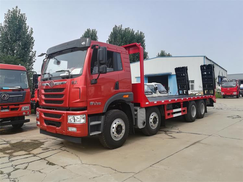 （國六）解放悍V前四后八平板運輸車