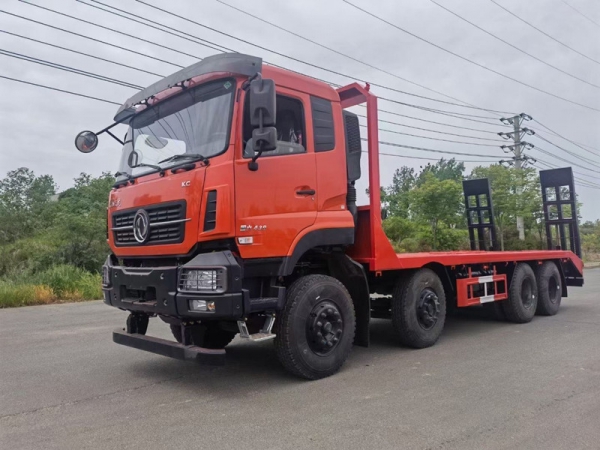 國(guó)六東風(fēng)天龍前四后八平板運(yùn)輸車,挖機(jī)拖車價(jià)格